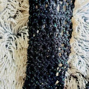 Vintage 1980's Knitted Sparkly Skinny Scarf